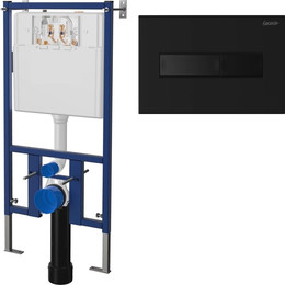 Инсталляция для унитаза Loranto 4501 (кнопка смыва чёрная матовая 7323) - фото 