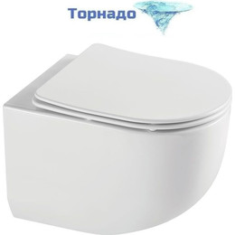 Унитаз подвесной Vincea Globo VT1-52T с тонкой крышкой микролифт (Система смыва торнадо) - фото 