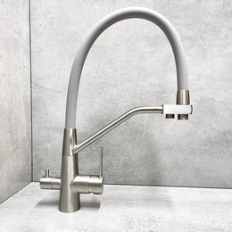 Смеситель для кухни Haiba HB76822, сатин - фото 