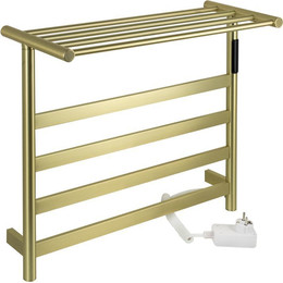 Полотенцесушитель электрический Kraftte с полкой П5 550x500 мм 44021, бронза - фото 