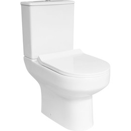 Унитаз-компакт безободковый Mirsant Slim PP с тонкой крышкой микролифт - фото 