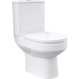 Унитаз-компакт безободковый Mirsant Slim UF с крышкой микролифт - фото 