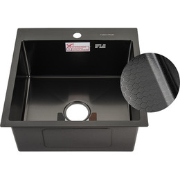 Кухонная мойка Fabia Profi 505033G 0.8 мм, графит - фото 