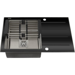 Кухонная мойка Frank Profi 9503 1 мм, чёрное стекло - фото 