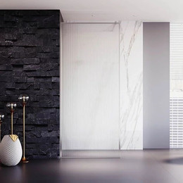 Душевая перегородка Veconi Korato 80 см KR81F-80-08-C4 (стекло 8 мм) с кронштейном в комплекте, хром/матовое - фото 