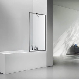 Шторка для ванны Veconi 80 см PL85GR-80-01-C7, брашированный графит/прозрачное - фото 