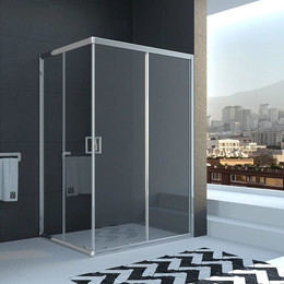 Душевое ограждение Veconi 100x80 см RV10-10080-01-C5, хром/прозрачное - фото 