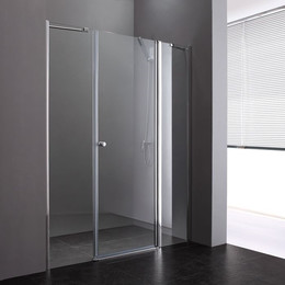 Душевая дверь Cezares 185 см ELENA-W-B-13-80+60/50-C-Cr, хром/прозрачное - фото 