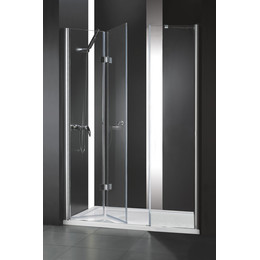 Душевая дверь Cezares 163 см ELENA-W-BS-13-90+40/40-C-Cr, хром/прозрачное - фото 