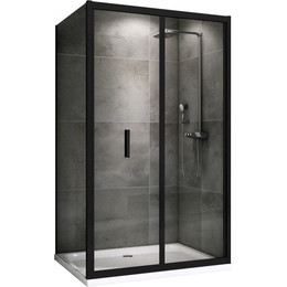 Душевое ограждение Abber Sonnenstrand 120х85 см AG07120B-S85B, чёрный/прозрачное - фото 