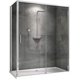 Душевое ограждение Abber Komfort 160х90 см AG93160-S92 (стекло 8 мм) хром/прозрачное - фото 