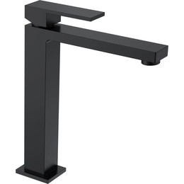 Смеситель для раковины высокий Boheme Qubic 472-B, чёрный матовый, Цвет производителя: чёрный матовый - фото 