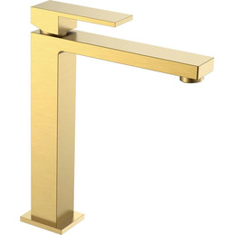 Смеситель для раковины высокий Boheme Qubic 472-MG, matt gold, Цвет производителя: matt gold - фото 