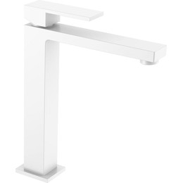 Смеситель для раковины высокий Boheme Qubic 472-MW, matt white, Цвет производителя: matt white - фото 