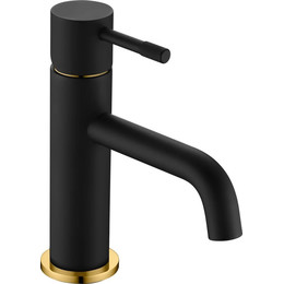 Смеситель для раковины Boheme Uno 461-BG, чёрный/золото, Цвет производителя: чёрный, золото - фото 