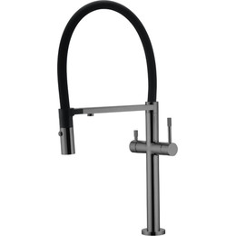 Смеситель для кухни Boheme Uno 115-SGM, shine gun metal, Цвет производителя: shine gun metal - фото 