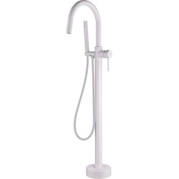 Смеситель для ванны напольный Boheme Uno 469-MW, белый, Цвет производителя: белый - фото 