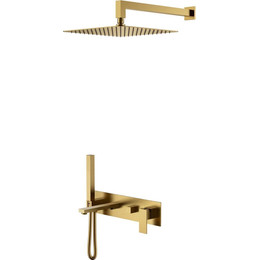 Душевая система для ванны Boheme Qubic 474-BR (со скрытой частью) бронза, Цвет производителя: бронза - фото 