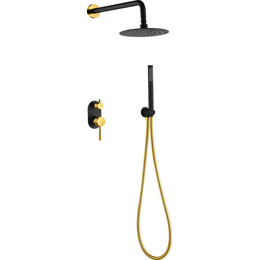 Душевая система для душа Boheme Uno 464-BG (со скрытой частью) чёрный/золото, Цвет производителя: чёрный, золото - фото 