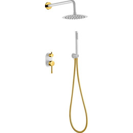 Душевая система для душа Boheme Uno 464-WG (со скрытой частью) white gold, Цвет производителя: white gold - фото 