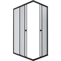 Душевое ограждение Triton Вента 100x80 см, чёрный/прозрачное - фото 