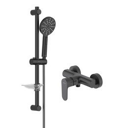 Смеситель для душа Aquatek Оберон AQ1232MB, чёрный матовый, Цвет производителя: чёрный матовый - фото 