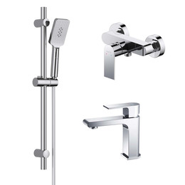 Набор смесителей 3 в 1 для душа Aquatek Лира AQ1431CR, Цвет производителя: хром - фото 