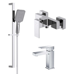 Набор смесителей 3 в 1 для душа Aquatek Либра AQ1631CR, Цвет производителя: хром - фото 