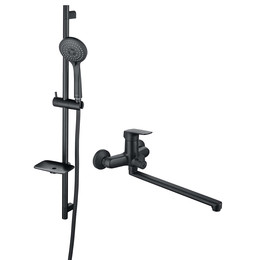 Смеситель для ванны Aquatek Вега AQ1033MB, чёрный матовый, Цвет производителя: чёрный матовый - фото 