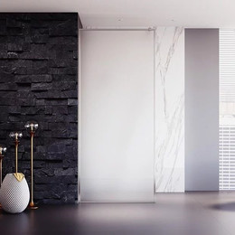 Душевая перегородка Veconi Korato 70 см KR81FR-70-07-C4 (стекло 8 мм) с кронштейном в комплекте, хром/матовое - фото 