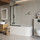 Шторка для ванны BelBagno 100 см LUCE-VF-11-100/145-C-NERO, чёрный/прозрачное - фото, картинка Шторка для ванны BelBagno 100 см LUCE-VF-11-100/145-C-NERO, чёрный/прозрачное - фото
