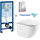 Инсталляция с подвесным унитазом комплект: Grohe Rapid SL 38772001 с подвесным безободковым унитазом Azario Grado AZ-0046-UQ1 сиденье микролифт, крепление, кнопка смыва хром (Система смыва торнадо), Цвет производителя: белый - фото, картинка Инсталляция с подвесным унитазом комплект: Grohe Rapid SL 38772001 с подвесным безободковым унитазом Azario Grado AZ-0046-UQ1 сиденье микролифт, крепление, кнопка смыва хром (Система смыва торнадо), Цвет производителя: белый - фото