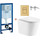 Инсталляция с подвесным унитазом комплект: Grohe Rapid SL 38772001+38732GN0 с подвесным безободковым унитазом Azario Fonti AZ-402W сиденье микролифт, крепление, кнопка смыва золото матовое, Цвет производителя: золото матовое - фото, картинка Инсталляция с подвесным унитазом комплект: Grohe Rapid SL 38772001+38732GN0 с подвесным безободковым унитазом Azario Fonti AZ-402W сиденье микролифт, крепление, кнопка смыва золото матовое, Цвет производителя: золото матовое - фото
