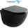 Унитаз подвесной безободковый Ceramicanova Vogue CN4008TMB (система смыва Торнадо) с крышкой микролифт, чёрный матовый - фото, картинка Унитаз подвесной безободковый Ceramicanova Vogue CN4008TMB (система смыва Торнадо) с крышкой микролифт, чёрный матовый - фото