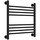 Полотенцесушитель водяной Сунержа Богема+ П8 500x560 мм (прямая перемычка) 31-0220-5050, чёрный матовый - фото 