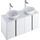 Тумбы подвесные со столешницей Ravak Balance 1200 X000001367 (2 тумбы SD Balance 600), белый/графит - фото, картинка Тумбы подвесные со столешницей Ravak Balance 1200 X000001367 (2 тумбы SD Balance 600), белый/графит - фото