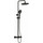 Душевая стойка с термостатом Vitra AquaHeat Bliss 240 2F A4720536EXP, черный матовый - фото, картинка Душевая стойка с термостатом Vitra AquaHeat Bliss 240 2F A4720536EXP, черный матовый - фото
