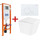 Инсталляция BelBagno BB002-80 с подвесным безободковым унитазом BelBagno Due BB3103CHR/SC (кнопка Sfera, белая) - фото, картинка Инсталляция BelBagno BB002-80 с подвесным безободковым унитазом BelBagno Due BB3103CHR/SC (кнопка Sfera, белая) - фото