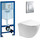 Инсталляция с подвесным унитазом комплект: Grohe Rapid SL 38772001 с подвесным безободковым унитазом Aquatek Европа AQ1900-00 сиденье микролифт, крепление, кнопка смыва хром, Цвет производителя: белый - фото, картинка Инсталляция с подвесным унитазом комплект: Grohe Rapid SL 38772001 с подвесным безободковым унитазом Aquatek Европа AQ1900-00 сиденье микролифт, крепление, кнопка смыва хром, Цвет производителя: белый - фото