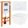 Инсталляция с подвесным безободковым унитазом BelBagno Due BB3103CHR/SC/BB002-80/BB014-SR-BIANCO (кнопка смыва Sfera, белый) - фото, картинка Инсталляция с подвесным безободковым унитазом BelBagno Due BB3103CHR/SC/BB002-80/BB014-SR-BIANCO (кнопка смыва Sfera, белый) - фото