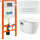 Инсталляция с подвесным безободковым унитазом BelBagno Loto BB070CHR/SC/BB002-80/BB005-PR-CHROME (кнопка смыва Genova, белый) - фото, картинка Инсталляция с подвесным безободковым унитазом BelBagno Loto BB070CHR/SC/BB002-80/BB005-PR-CHROME (кнопка смыва Genova, белый) - фото