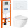 Инсталляция с подвесным безободковым унитазом BelBagno Sfera-R BB046CHR/BB2111SC/BB002-80/BB014-SR-BIANCO (кнопка смыва Sfera, белый) - фото, картинка Инсталляция с подвесным безободковым унитазом BelBagno Sfera-R BB046CHR/BB2111SC/BB002-80/BB014-SR-BIANCO (кнопка смыва Sfera, белый) - фото