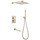 Душевая система для ванны с термостатом Abber Daheim AF8250G, золото матовое - фото 