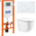 Инсталляция с подвесным безободковым унитазом BelBagno Senso-R BB017CHR/BB865SC/BB002-80/BB014-SR-BIANCO (кнопка смыва Sfera, белый) - фото, картинка Инсталляция с подвесным безободковым унитазом BelBagno Senso-R BB017CHR/BB865SC/BB002-80/BB014-SR-BIANCO (кнопка смыва Sfera, белый) - фото