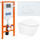 Инсталляция с подвесным безободковым унитазом BelBagno Tre BB8001CHR/SC/BB002-80/BB014-SR-BIANCO - фото, картинка Инсталляция с подвесным безободковым унитазом BelBagno Tre BB8001CHR/SC/BB002-80/BB014-SR-BIANCO - фото