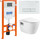 Инсталляция с подвесным безободковым унитазом BelBagno Loto BB070CHR/SC/BB002-80/BB018-GV-BIANCO (кнопка смыва Genova, белый) - фото, картинка Инсталляция с подвесным безободковым унитазом BelBagno Loto BB070CHR/SC/BB002-80/BB018-GV-BIANCO (кнопка смыва Genova, белый) - фото