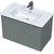 Тумба подвесная с раковиной Mirsant Ultra 80 см (раковина More 80), серый матовый - фото 