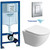 Инсталляция с подвесным унитазом комплект: Grohe Rapid SL 38772001 с подвесным безободковым унитазом BelBagno Uno-Tor BB5177CH-TOR/SC сиденье микролифт, крепление, кнопка смыва хром (Система смыва торнадо) - фото 