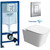 Инсталляция с подвесным унитазом комплект: Grohe Rapid SL 38772001 с подвесным безободковым унитазом BelBagno Due-Tor BB5171CH-TOR/SC сиденье микролифт, крепление, кнопка смыва хром (Система смыва торнадо) - фото 