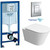 Инсталляция с подвесным унитазом комплект: Grohe Rapid SL 38772001 с подвесным безободковым унитазом BelBagno Tre-Tor BB5180CH-TOR/SC сиденье микролифт, крепление, кнопка смыва хром (Система смыва торнадо) - фото 